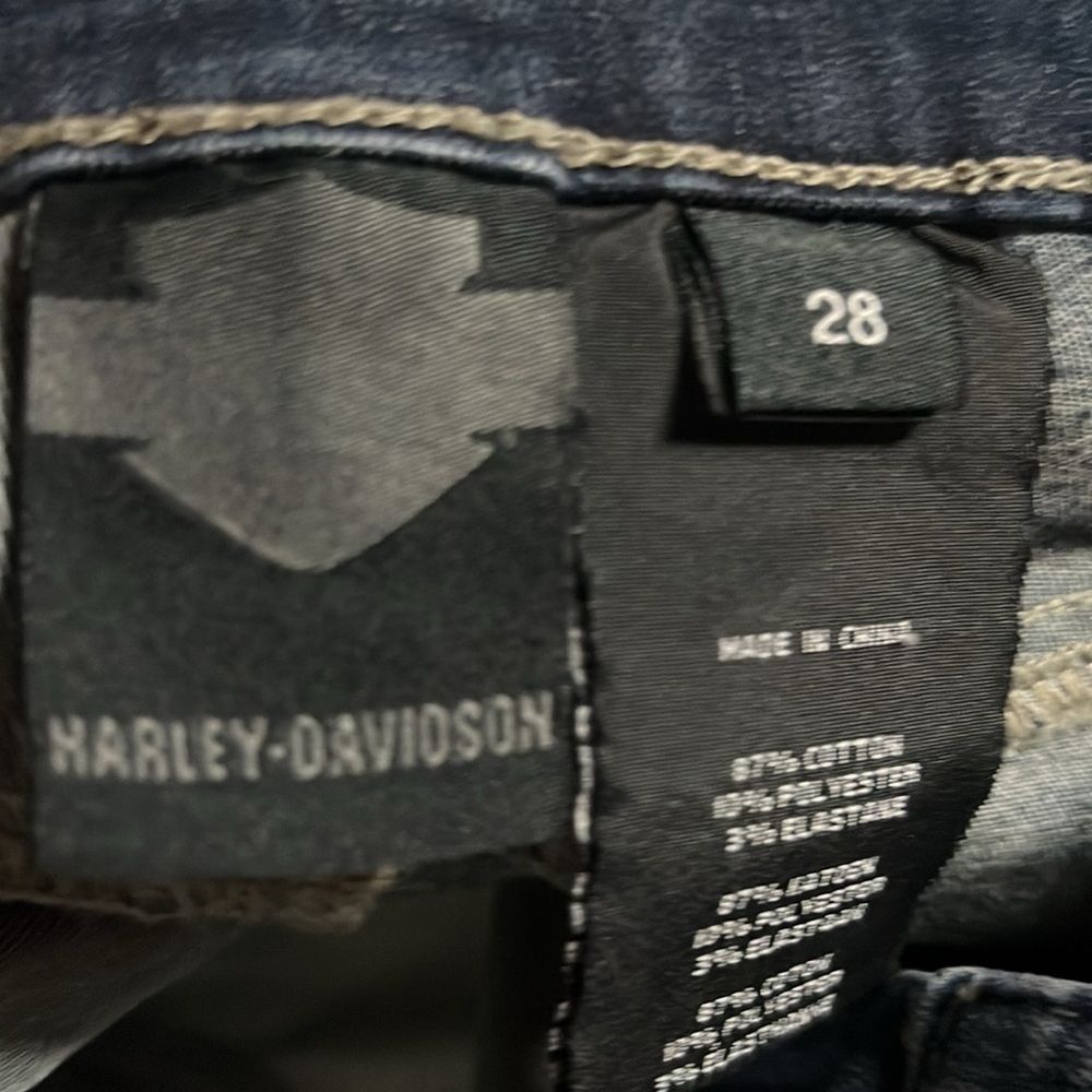 Harley-Davidson Distressed Denim Slkirt - Picture 11 of 12